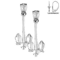 14K or 18K Gold Anchor Earrings