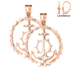 14K or 18K Gold Anchor Earrings