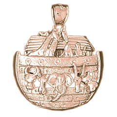 10K, 14K or 18K Gold Noah's Ark Pendant