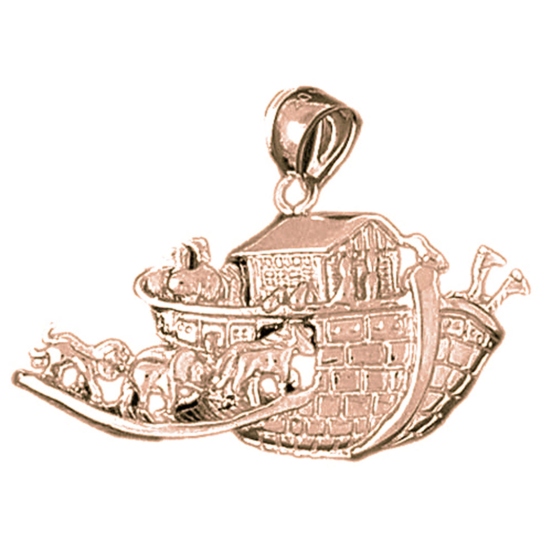 10K, 14K or 18K Gold Noah's Ark Pendant
