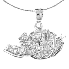 Colgante Arca de Noé en oro de 10K, 14K o 18K