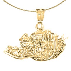 Colgante Arca de Noé en oro de 10K, 14K o 18K