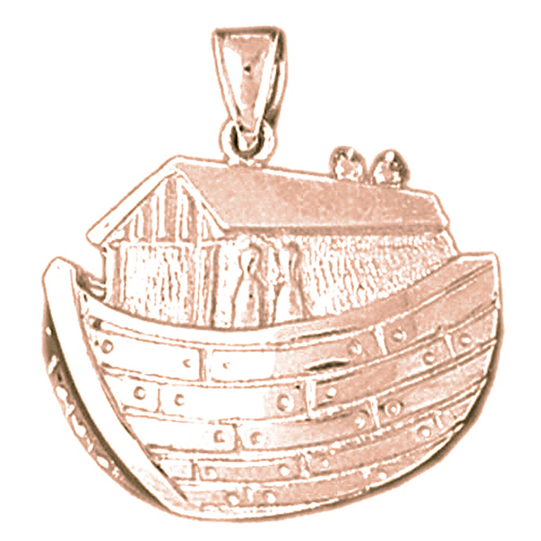 10K, 14K or 18K Gold Noah's Ark Pendant