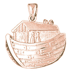 10K, 14K or 18K Gold Noah's Ark Pendant