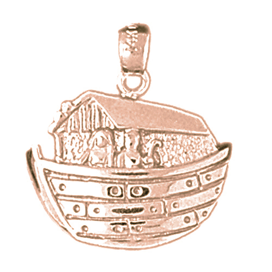 10K, 14K or 18K Gold Noah's Ark Pendant