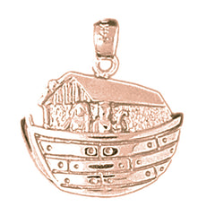10K, 14K or 18K Gold Noah's Ark Pendant