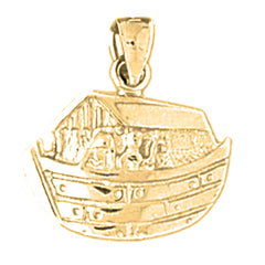 14K or 18K Gold Noah's Ark Pendant