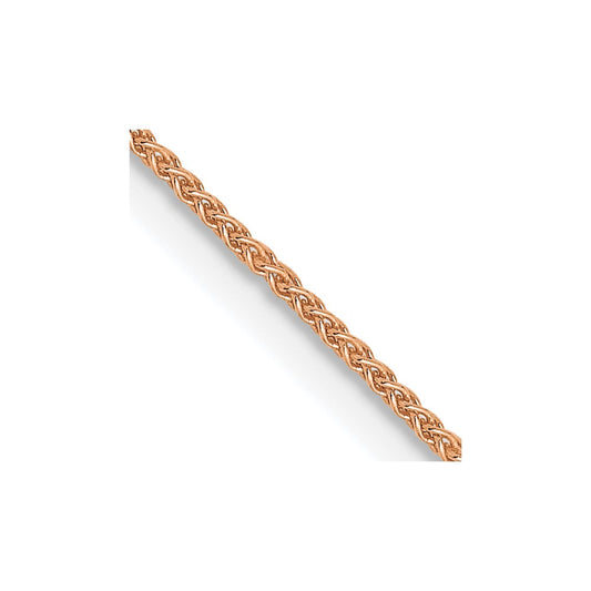 14K Rose Gold .8mm Spiga (Wheat) Chain