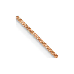 14K Rose Gold .8mm Spiga (Wheat) Chain