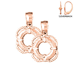 14K or 18K Gold Life Saver Earrings