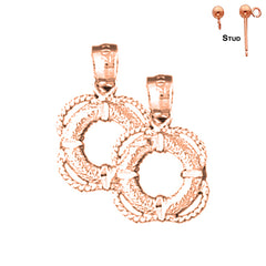 14K or 18K Gold Life Saver Earrings