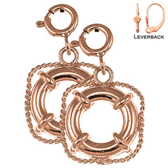 14K or 18K Gold Life Saver Earrings