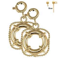 14K or 18K Gold Life Saver Earrings