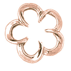 14K or 18K Gold Plumeria Flower Slide Pendant