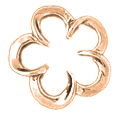 14K or 18K Gold Plumeria Flower Slide Pendant