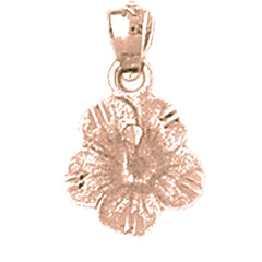 14K or 18K Gold Plumeria Flower Pendant
