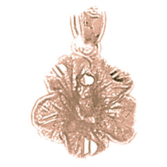 14K or 18K Gold Plumeria Flower Pendant