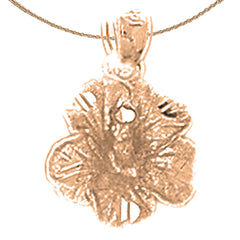 14K or 18K Gold Plumeria Flower Pendant