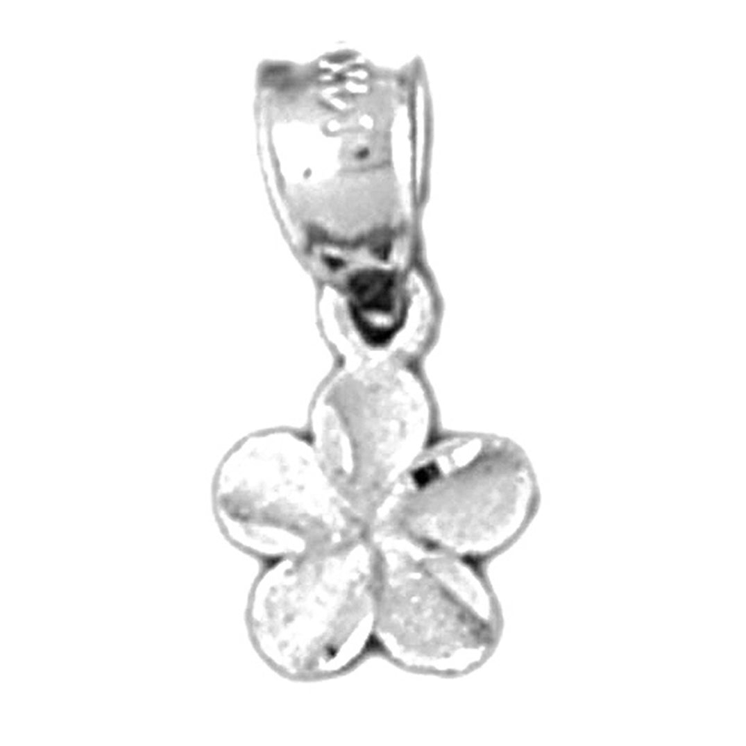 14K or 18K Gold Plumeria Flower Pendant
