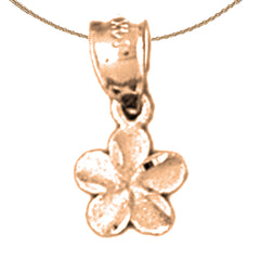 14K oder 18K Gold Plumeria Blumenanhänger