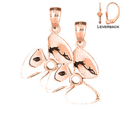 14K or 18K Gold Propeller Earrings