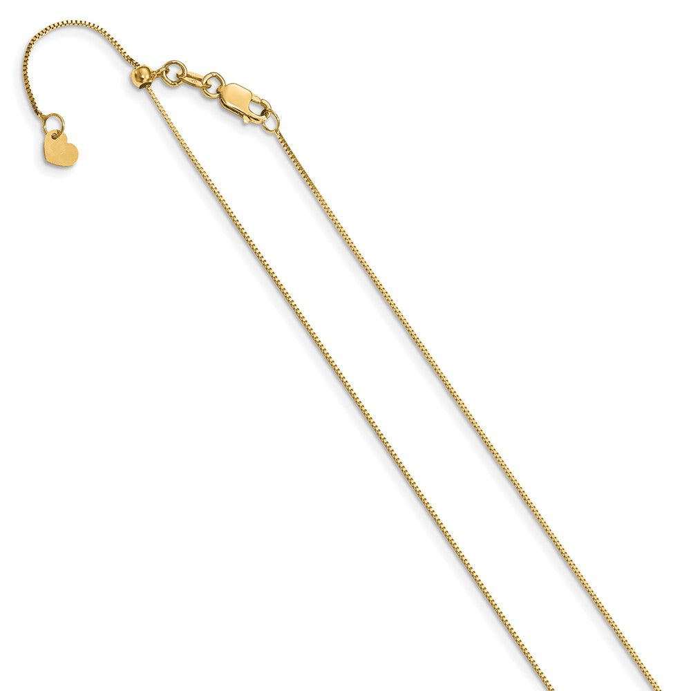 14K Yellow Gold Adjustable .55mm Box Chain