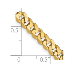14K Yellow Gold 4.5mm Flat Beveled Curb Chain