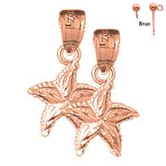 14K or 18K Gold Starfish Earrings