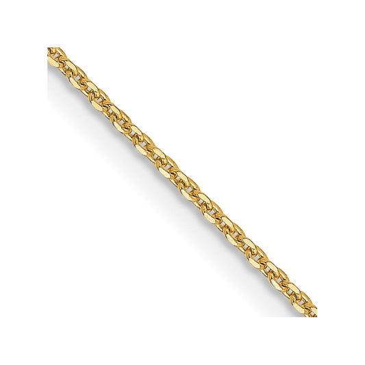 14K Yellow Gold 1.0mm Diamond-cut Cable Chain