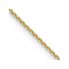 14K Yellow Gold 1.0mm Diamond-cut Cable Chain