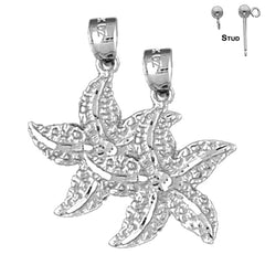 14K or 18K Gold Starfish Earrings