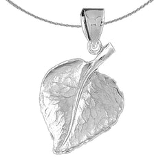 10K, 14K oder 18K Gold Feigenblatt Anhänger