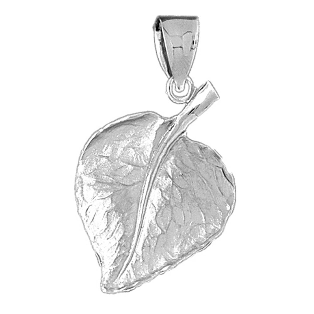 10K, 14K or 18K Gold Fig Leaf Pendant