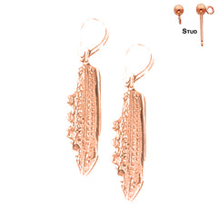 14K or 18K Gold 3D Cruise Ship Earrings