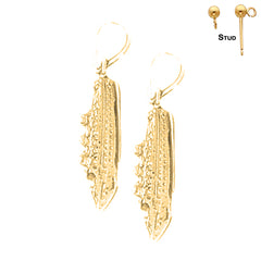 14K or 18K Gold 3D Cruise Ship Earrings