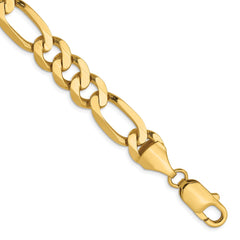 14K Yellow Gold 8.75mm Flat Figaro Chain