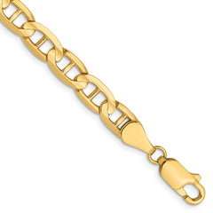 14K Yellow Gold 5.25mm Concave Anchor Chain