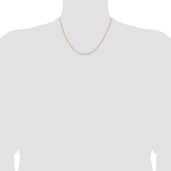 14 Karat Gelbgold, 1,05 mm, diamantgeschliffene Ankerkette