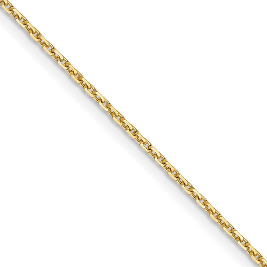 14K Yellow Gold 1.05mm Diamond-cut Cable Chain