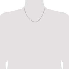 Cadena tipo cable con corte de diamante de 1,05 mm de oro blanco de 14 quilates