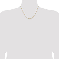 14 Karat Gelbgold, 1,4 mm, diamantgeschliffene Ankerkette