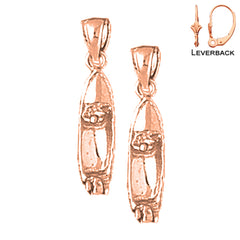 14K or 18K Gold Jet Ski 3D Earrings