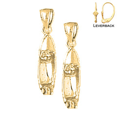 14K or 18K Gold Jet Ski 3D Earrings