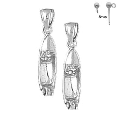 14K or 18K Gold Jet Ski 3D Earrings