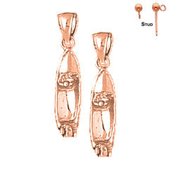 14K or 18K Gold Jet Ski 3D Earrings