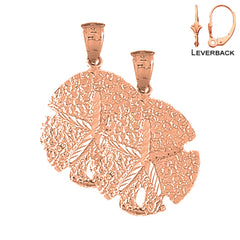 14K or 18K Gold Sand Dollar Earrings