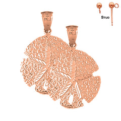 14K or 18K Gold Sand Dollar Earrings