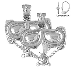 14K or 18K Gold Scuba Mask Earrings