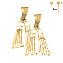 14K or 18K Gold Scuba Finns Earrings