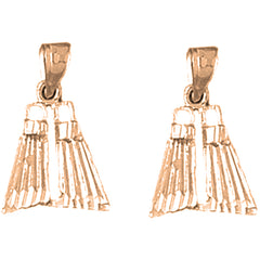 14K or 18K Gold 20mm Scuba Finns Earrings